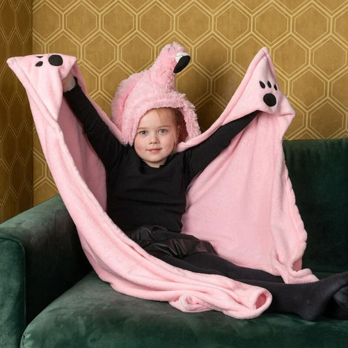 Manta Polar Soft Individual Infantil Animales 130cm Rosa Flamenco