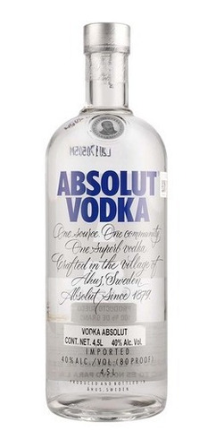 Vodka Absolut Azul 4500 Ml