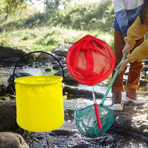 L Red De Pesca Retráctil For Niños Con Sistema De Captura Y