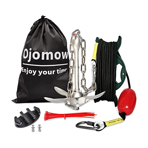 Ojomow Anchor Kit For Kayak And Jet Ski, 3.5lb Boat Anchor W