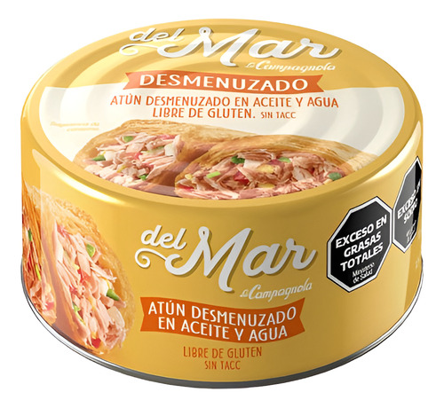 Atun Desmenuzado Aceite Y Agua Del Mar 170 Gr La Campagnola