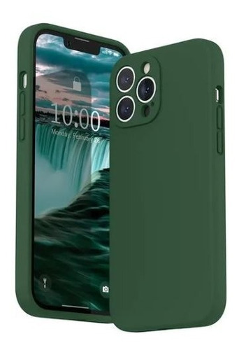 Carcasa Silicona (para Los Modelos De iPhone) Color Verde iPhone 13 Pro Max (3 Cámaras)