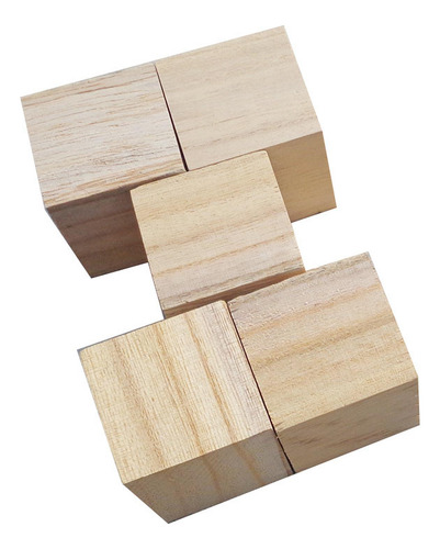 500 Piezas De Bloques De Madera, Bloques Cuadrados, 1 Cm