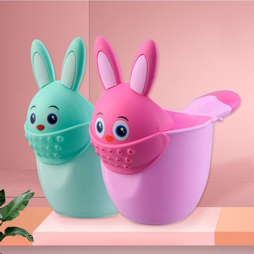 Taza De Baño Dispensadora De Agua Ducha Bebé Forma De Conejo