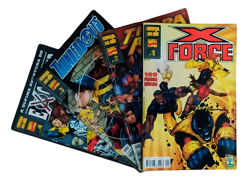 Coleção Especial Do Mês Completa Em 4 Edições C/ X-force, Excalibur. Tropa Alfa E Thunderbolts - Editora Abril Em Português, 1999 (Usado)