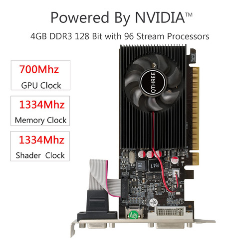 Tarjeta Gráfica Nvidia Gt 730 4 Gb Ddr3 Pci Express