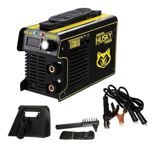 Imagen 2 de 2 de Soldadora inverter Swedish Husky Power HKS-140 negra 110V/220V