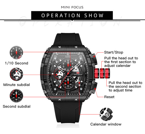 Reloj Cronógrafo Luminoso Mini Focus Mf0399