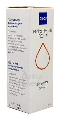 Imagen 2 de 2 de Disop Hidro Health Rgp 1 Cleaner P/ Lc Rigidas Gas Permeable