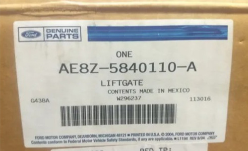 Tampa Traseira New Fiesta Novo Original Genuina Ae8z5840110a