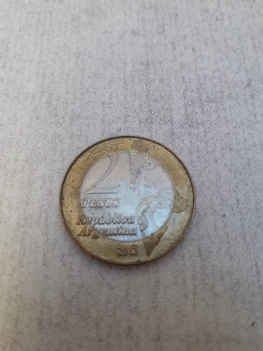 Moneda $2 Argentina Islas Malvinas Año 2012 