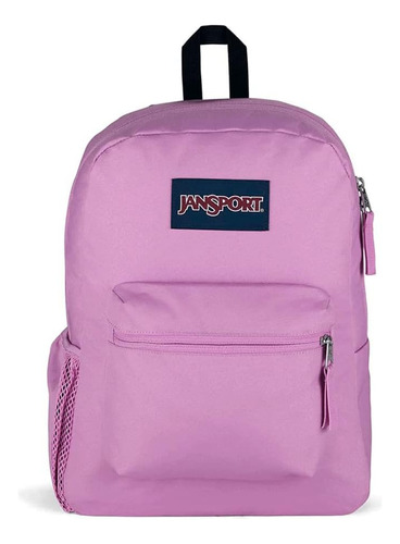 Mochila Con Bolsillo Frontal De Poliéster Y Correas-morado