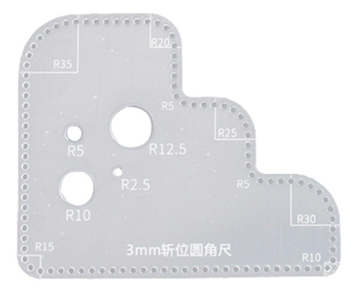 3 Plantilla De Corte De Acrílico De Cuero Reglas De 3 Mm