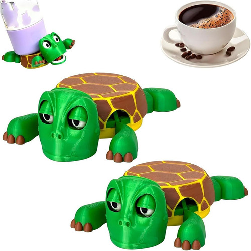 Posavasos Con Forma De Tortuga, Graciosos Estampados Con Ojo