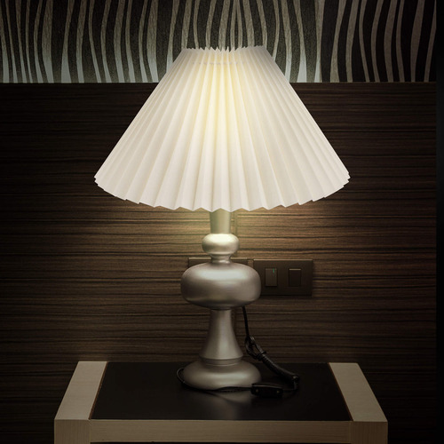 Lámpara De Mesa Plisada Chandelier, Pantalla Pequeña