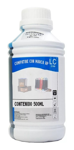 Tinta Genérica Para Sistema O Recargar Cartucho Hp 1/2 Litro