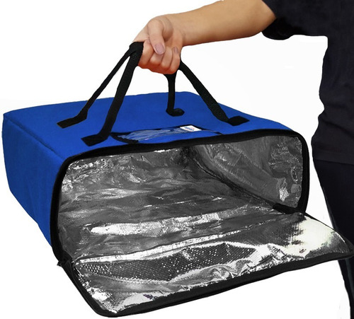 Imagem 1 de 3 de Bolsa Térmica Quadrada Bag Delivery Pizza Embalagem Até 52cm