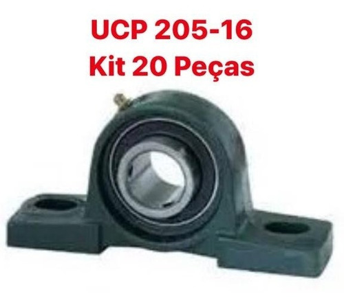 Kit 20 - Rol + Mancal - Ucp 205-16 (rol De 1 Pol Eixo)