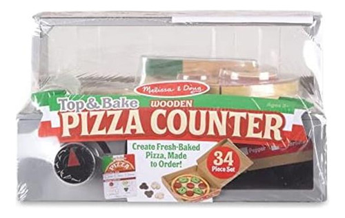 Melissa Y Doug Top & B A K E P I Z A Counter: Wooden Play