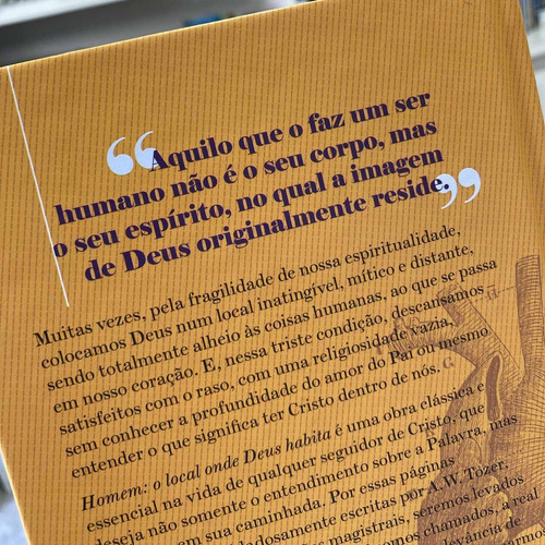 Homem: O Local Onde Deus Habita, De Tozer, A. W.. Editorial Editora Hagnos Ltda,moody Publishers, Capa Dura Em Português, 2020