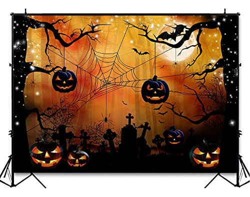 Calabazas Como Telón De Fondo Para Halloween Con Espeluznant