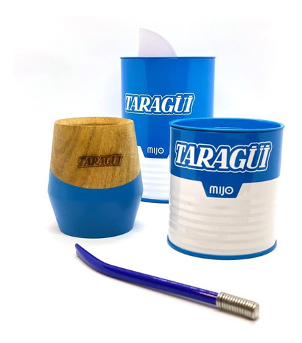 Kit Set Matero Taragüi Mijo Azul