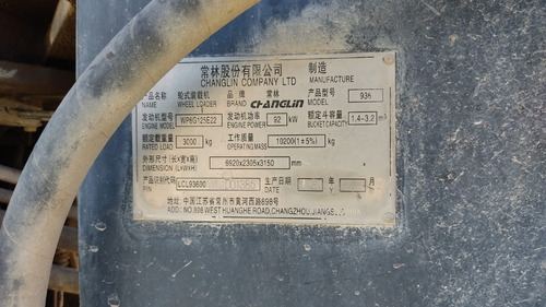 Pala Cargadora Usada Changlin 936