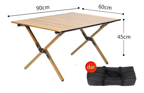 Imagen 7 de 7 de Mesa Multiuso Plegable Portatil Camping Viaje 90*60cm