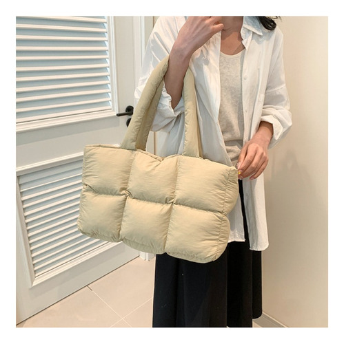 Bolso De Mano Acolchado Para Mujer, Bolsa De Compras Casual