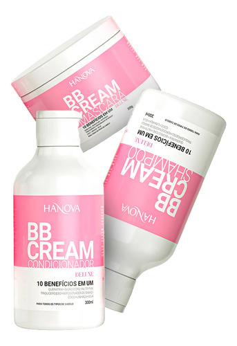 Kit Completo Bb Cream 10 Benefícios Em Um Hanova 3 Itens