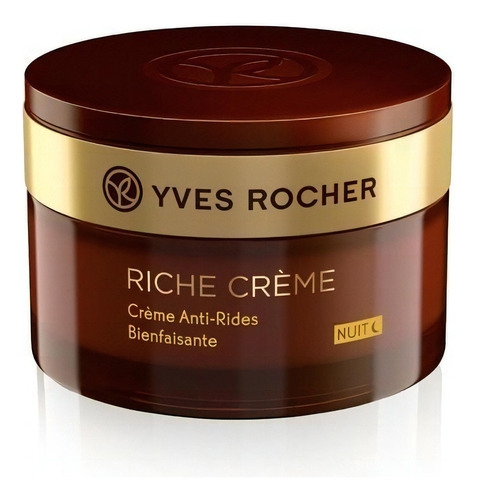 Crema Antiarrugas Nutrición Noche Yves Rocher Riche Crème para piel seca de 50mL