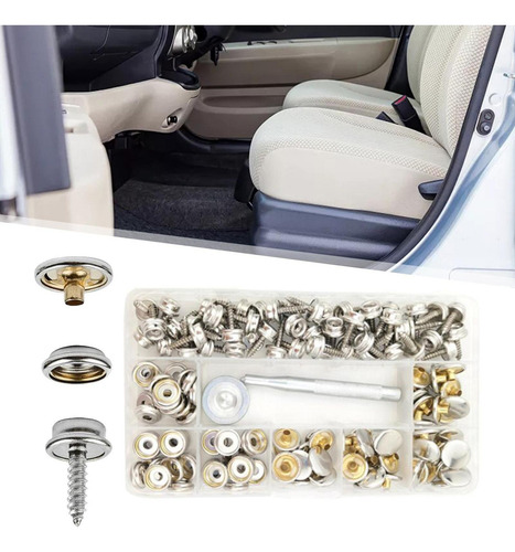Kit De Broches De Lona De Acero Inoxidable, 152 Uds., Botón