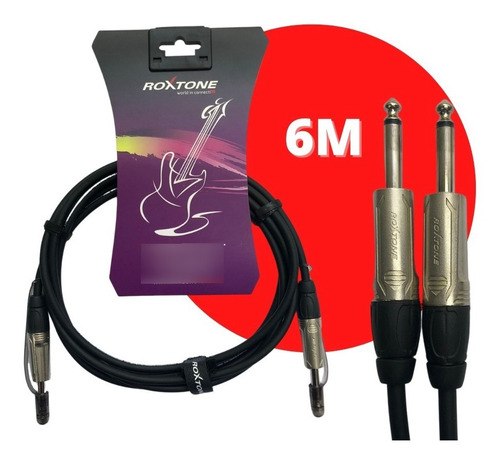 Cable Para Guitarra Electrica Bajo Plug Reforzado 6 Metros DGJJ100L6