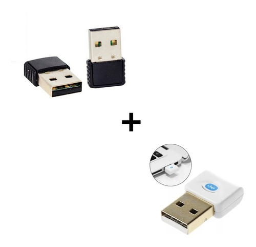 Adaptador Wireles Pc Notebook + Bluetooth Usb Csr 4,0 Dongle