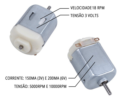 Mini Motorzinho 5000 Para Arduino 3v - 6v Dc