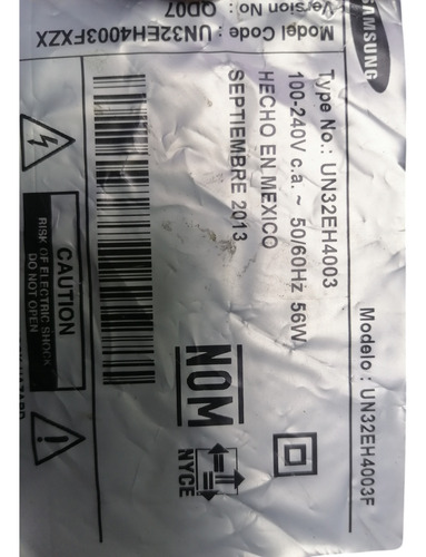 Botonera Para Tv Samsung Un32eh4003f (Usado)