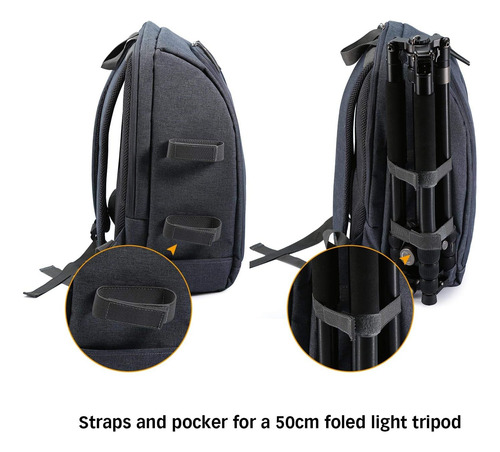 Mochila Impermeable Gris Violeta Para Camara 17 Pulgadas