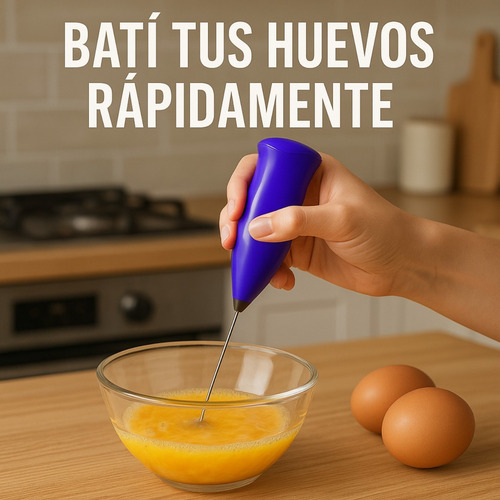 Batidor Electrico Cafe Leche Espuma Recargable Con Cargador Violeta Oscuro