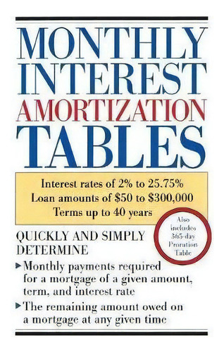 Monthly Interest Amortization Tables, De Delphi. Editorial Contemporary Books Inc, Tapa Blanda En Inglés