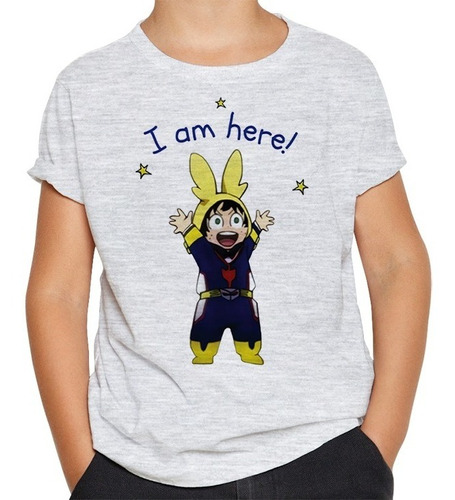 Remera De Niño My Hero Academia Deku Gris