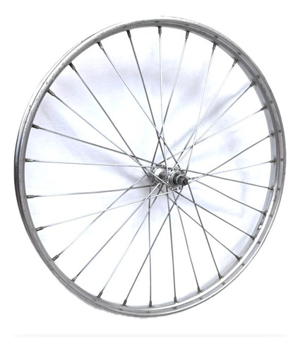 Rueda Llanta Rodado 24 Genérica Para Bicicleta Con Piñon Plateado (Usado)