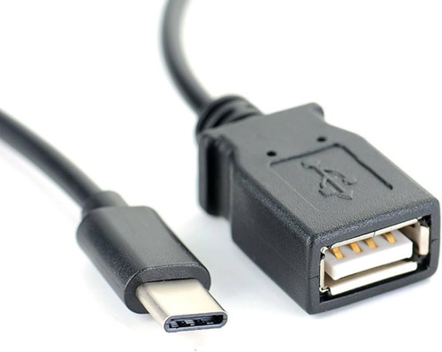 Adaptador Conexión Usb A Hembra A Usb C Macho Negro