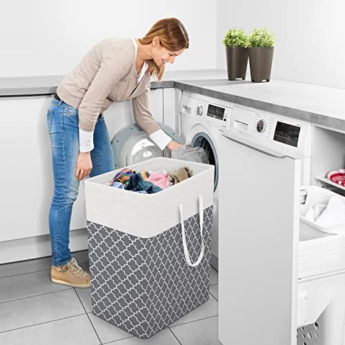 Canasta De Lavandería Plegable Con 100 Litros De Capacidad