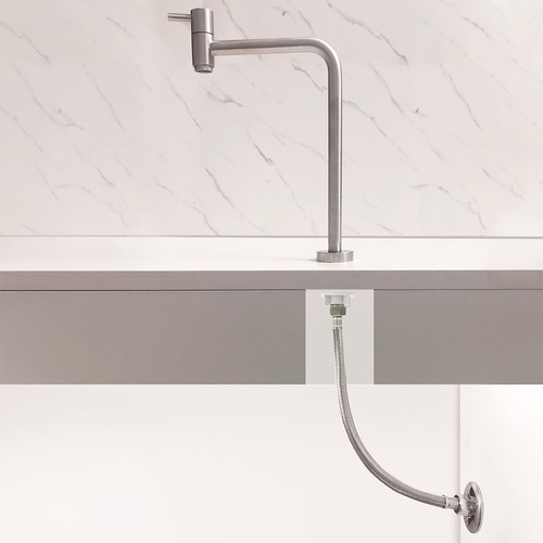 3 Engate Mangueira Flexível Trançado Inox 50cm Quente Fria