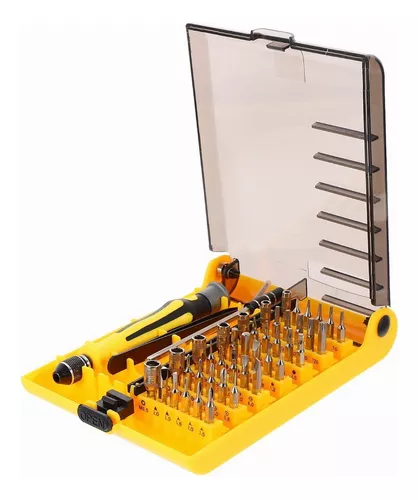 Kit De Destornilladores Presicion 45 Piezas Torx Hexagonal