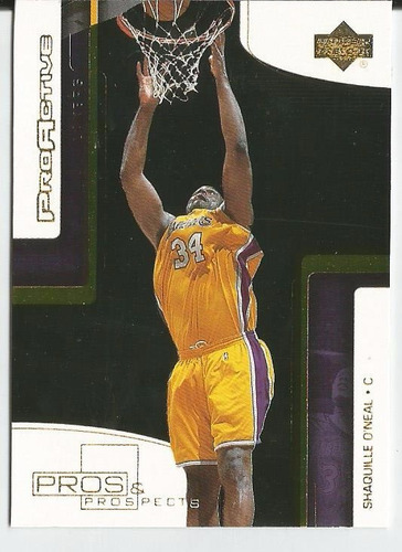 2000-01 Ud Pros Prospects Pro Active #7 Shaquille O'neal Lak