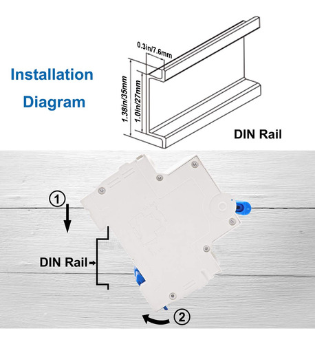 Interruptor De Circuito Miniatura Bajo Voltaje 6a 400v 2 Pol