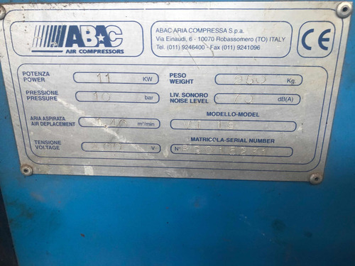 Compresor A Tornillo 15hp Aria Italy Envíos Al Interior