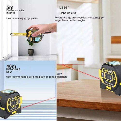 Display Digital Multifuncional De Fita Laser Três Em Um