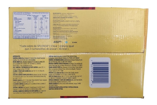 Endulzante Splenda 600 Sobres De 1 G C/u